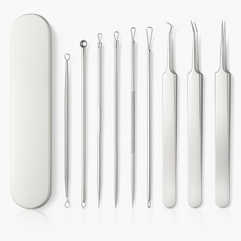 8-Piece Stainless Steel Blackhead & Pimple Removal Kit