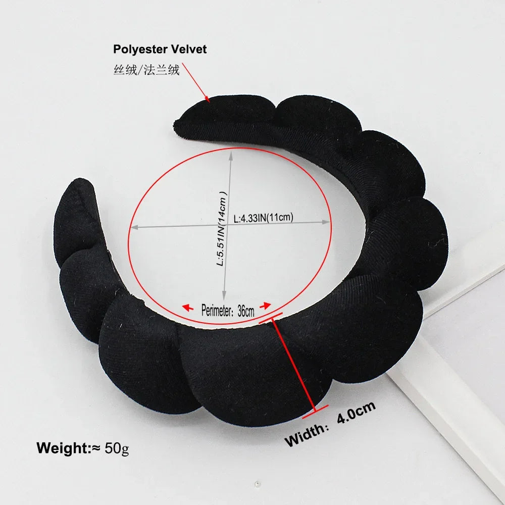 Velvet Spa Headband – Padded Hairband for Face Washing & Makeup Removal