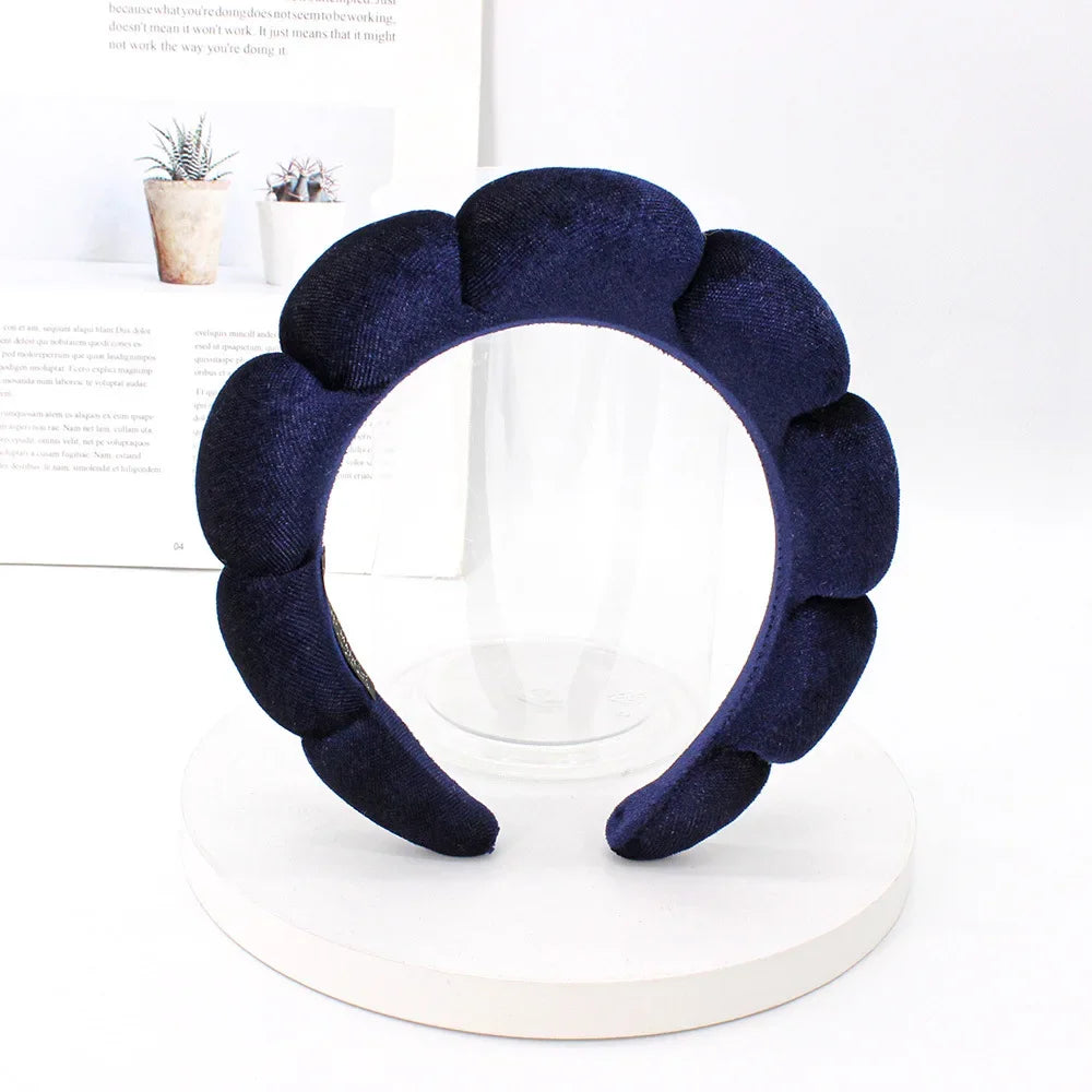Velvet Spa Headband – Padded Hairband for Face Washing & Makeup Removal