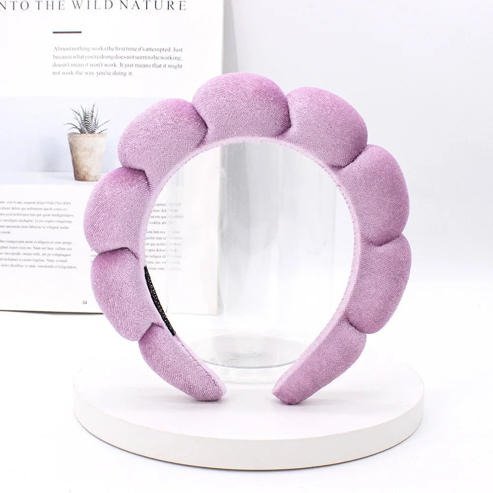Velvet Spa Headband – Padded Hairband for Face Washing & Makeup Removal