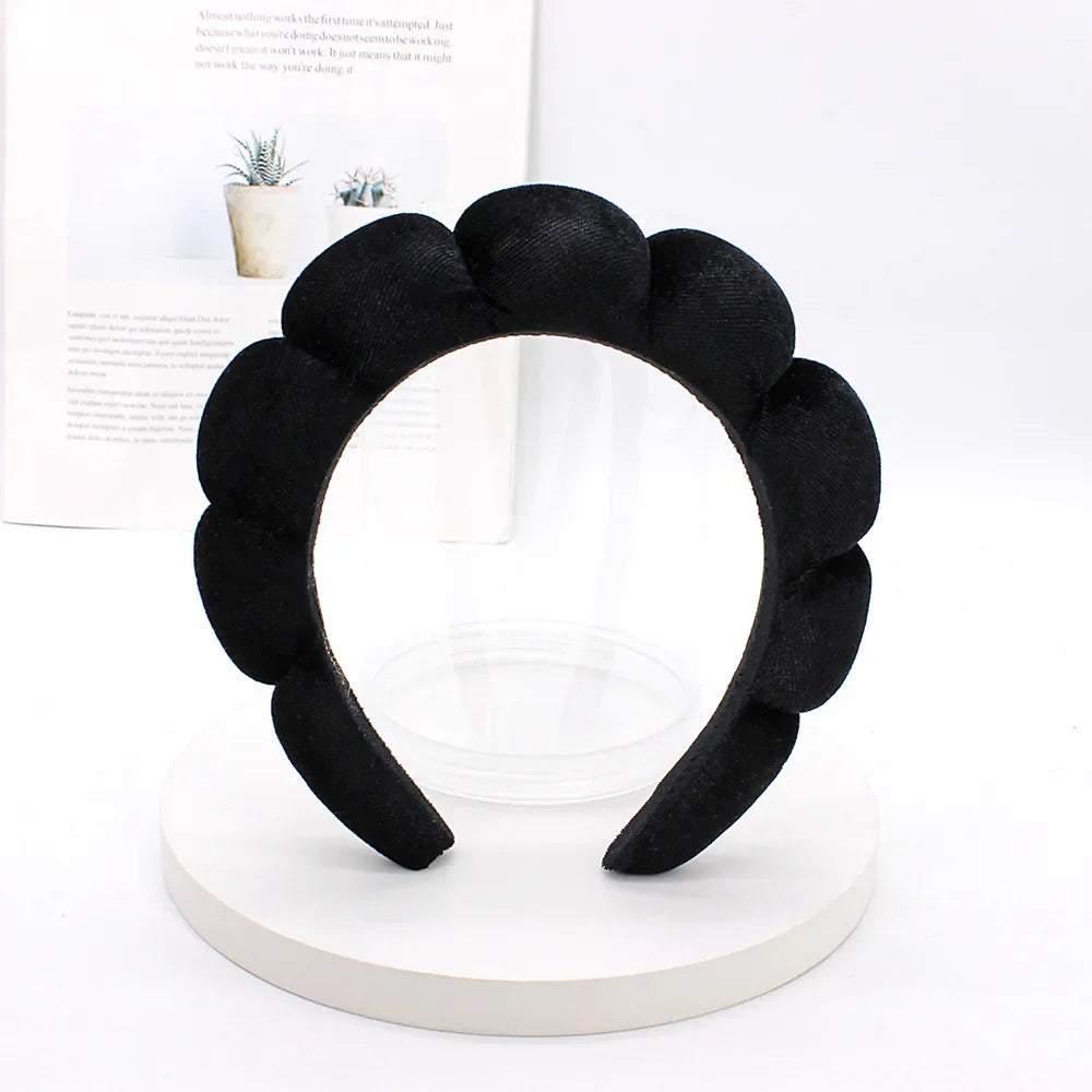 Velvet Spa Headband – Padded Hairband for Face Washing & Makeup Removal