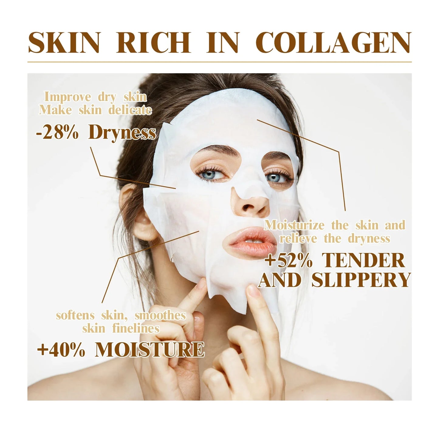10-Pack Collagen Facial Masks – Hydrating & Wrinkle-Reducing Korean Skincare