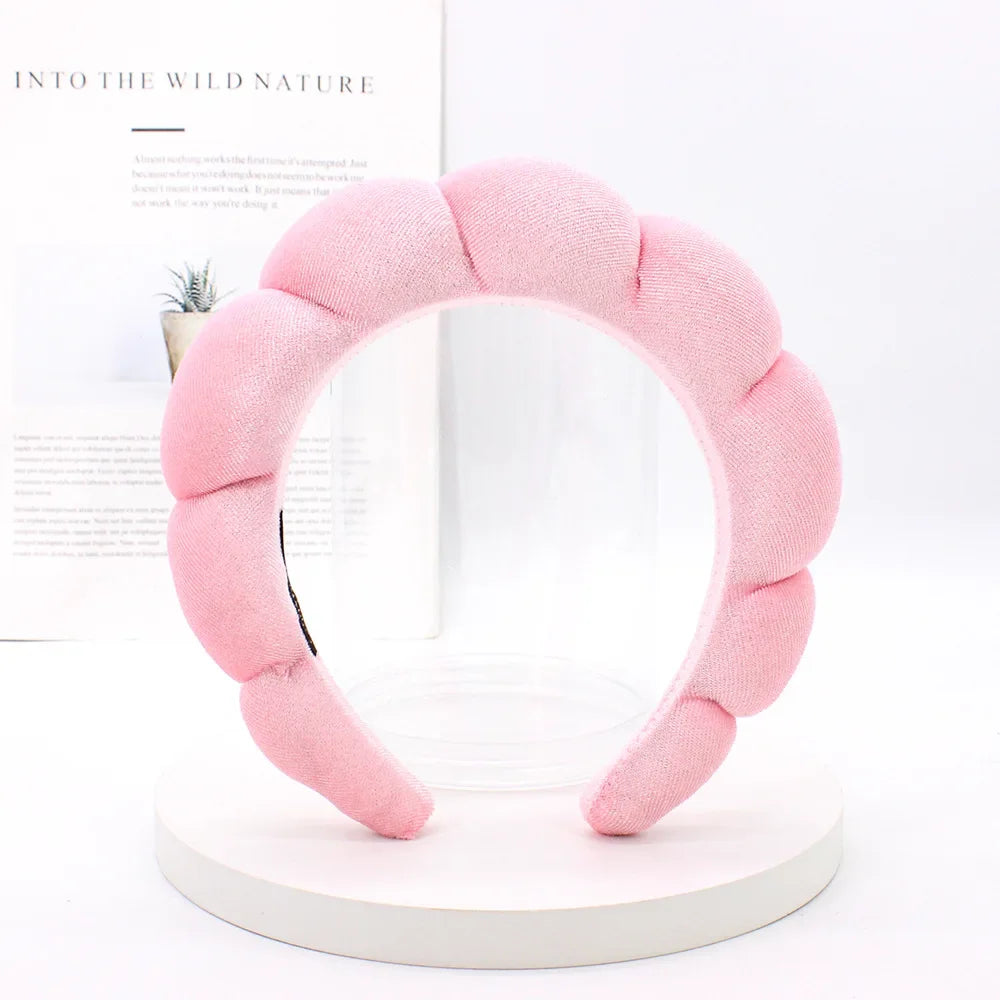 Velvet Spa Headband – Padded Hairband for Face Washing & Makeup Removal