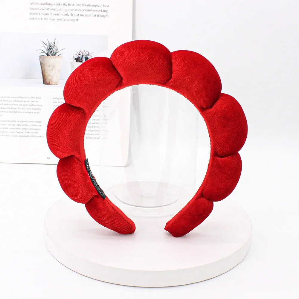 Velvet Spa Headband – Padded Hairband for Face Washing & Makeup Removal