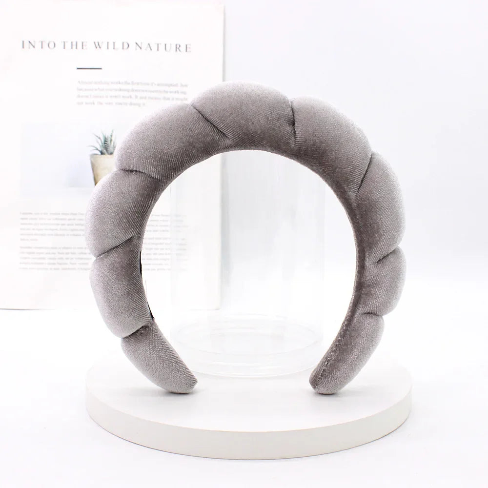 Velvet Spa Headband – Padded Hairband for Face Washing & Makeup Removal