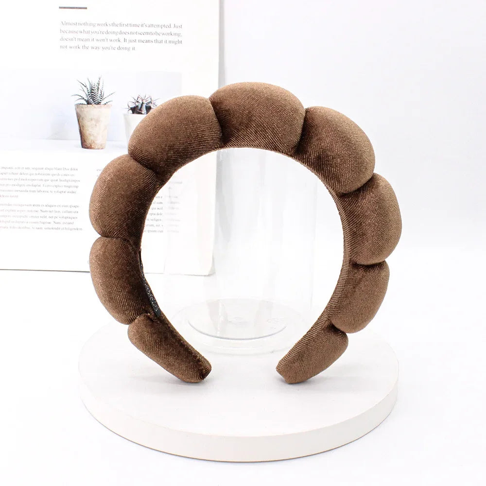 Velvet Spa Headband – Padded Hairband for Face Washing & Makeup Removal