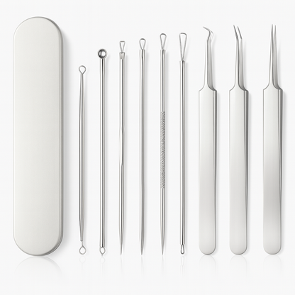 8-Piece Stainless Steel Blackhead & Pimple Removal Kit