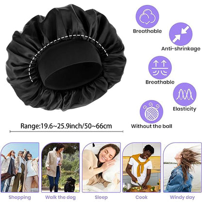 Satin Sleep Bonnet with Soft Elastic Band