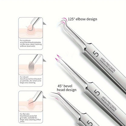 8-Piece Stainless Steel Blackhead & Pimple Removal Kit