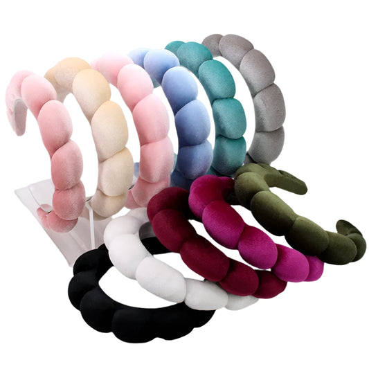 Velvet Spa Headband – Padded Hairband for Face Washing & Makeup Removal