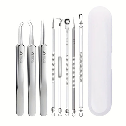 8-Piece Stainless Steel Blackhead & Pimple Removal Kit
